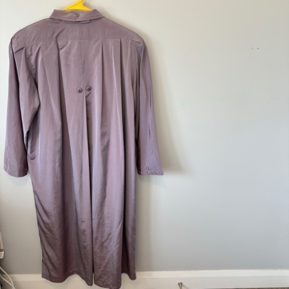 Town & Country Women's Lavender Full Length Trench Coat, Circa 1980s, SZ 9/10 - Picture 8 of 8